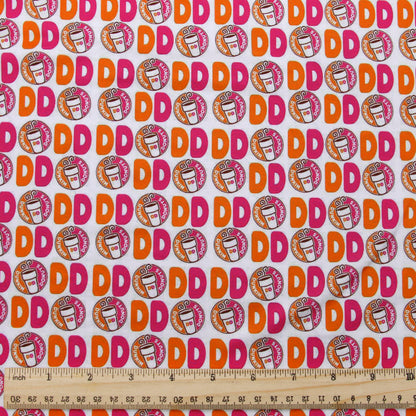 drinks dunkin donuts printed fabric