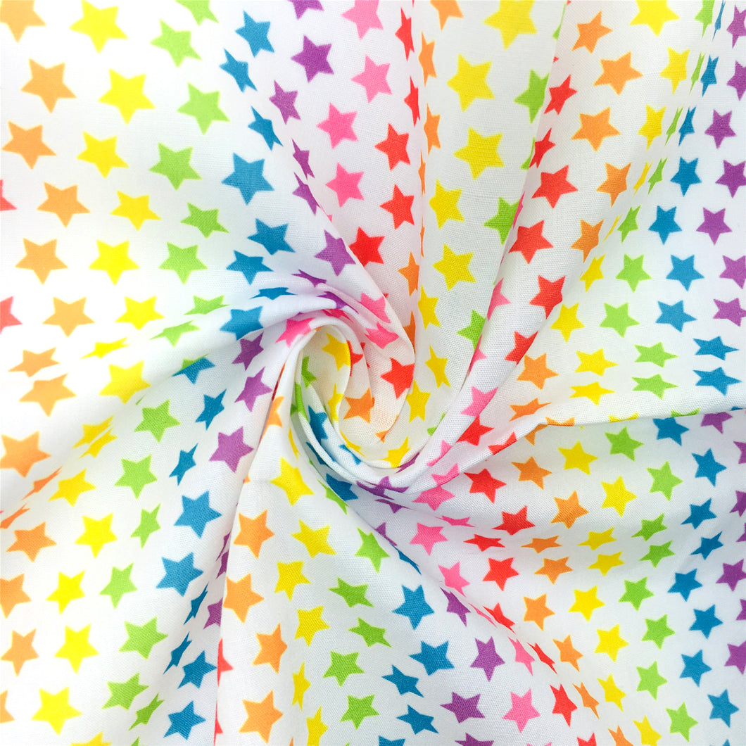 gradient color star starfish printed fabric