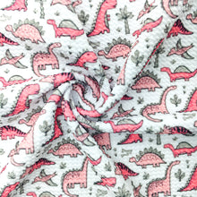 Load image into Gallery viewer, dinosaurs dino pink series printed fabric

