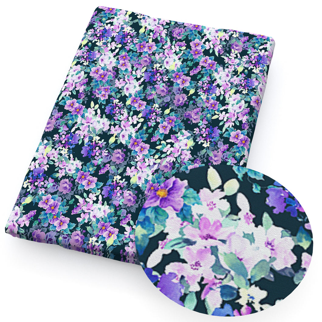flower floral purple series printed fabric