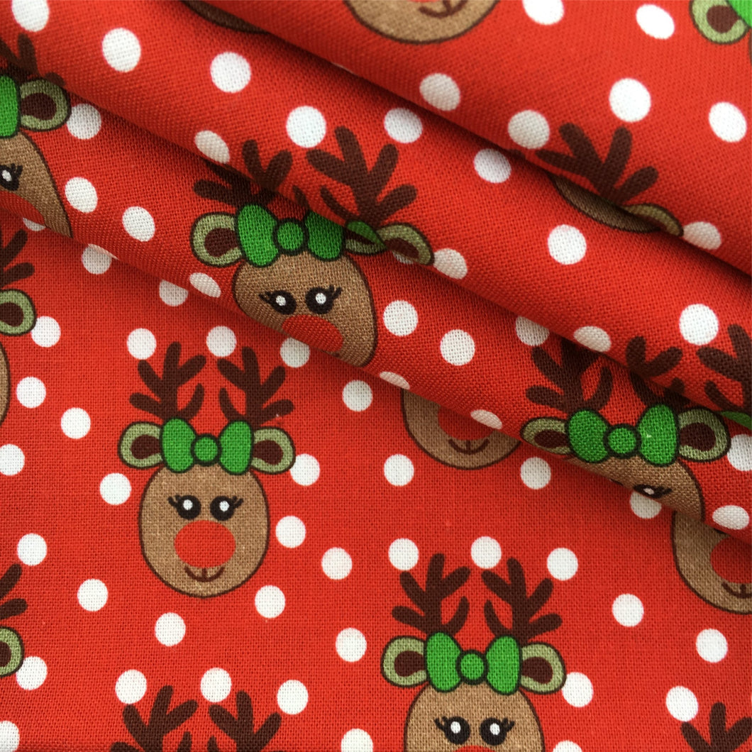deer reindeer giraffe christmas printed fabric