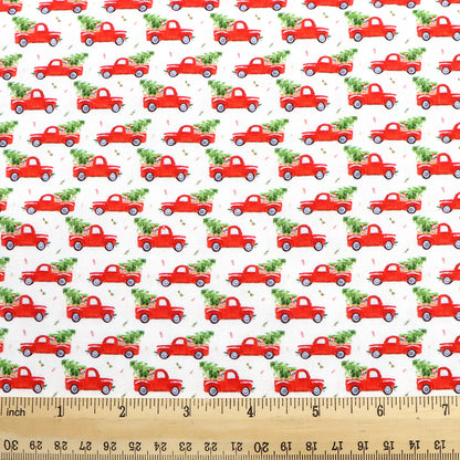 christmas day printed fabric