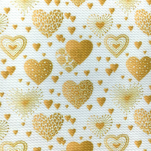 Load image into Gallery viewer, valentines day heart love gold series printed fabric
