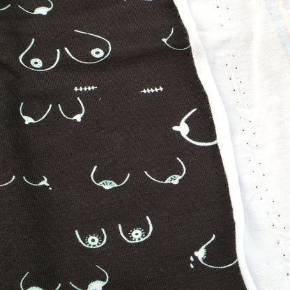 breast cancer paint splatter printed fabric