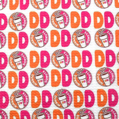 drinks dunkin donuts printed fabric