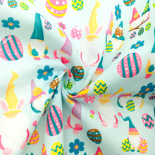 Load image into Gallery viewer, easter bunny flower floral printed fabric
