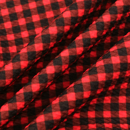 plaid grid christmas day printed fabric