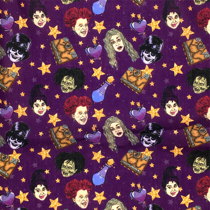 purple series star starfish printed fabric