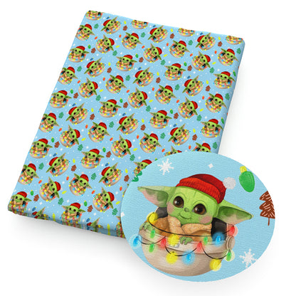 christmas day leaf leaves tree snowflake snow printed fabric