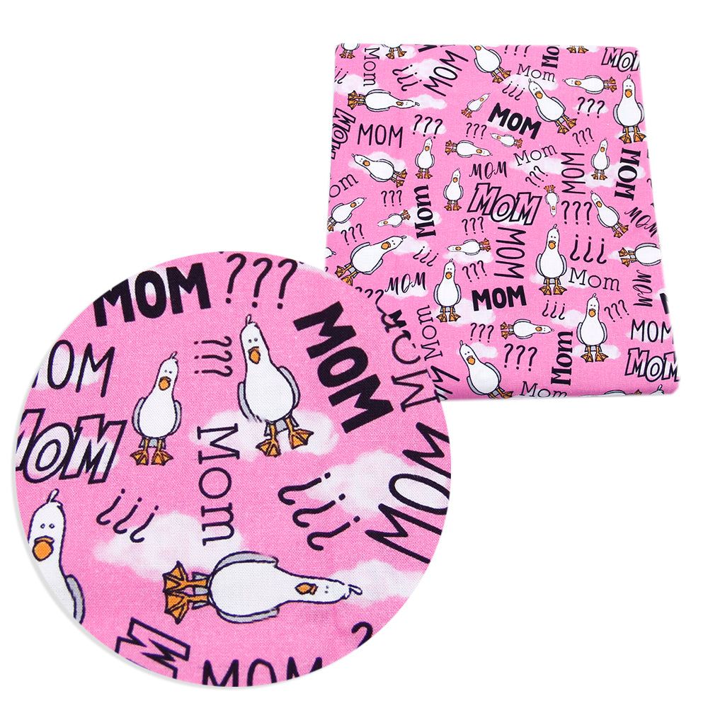 mother mom mommy letters alphabet printed fabric