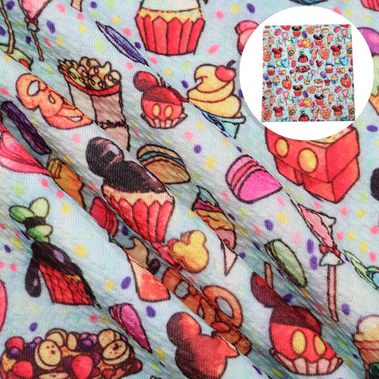food cake cupcake ice cream popsicle printed fabric