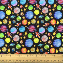 Load image into Gallery viewer, star starfish planet solar system galaxy printed fabric
