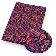 Load image into Gallery viewer, purple series paisley cashew pattern flower floral printed fabric
