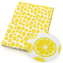 Load image into Gallery viewer, fruit printing on white yellow series printed fabric
