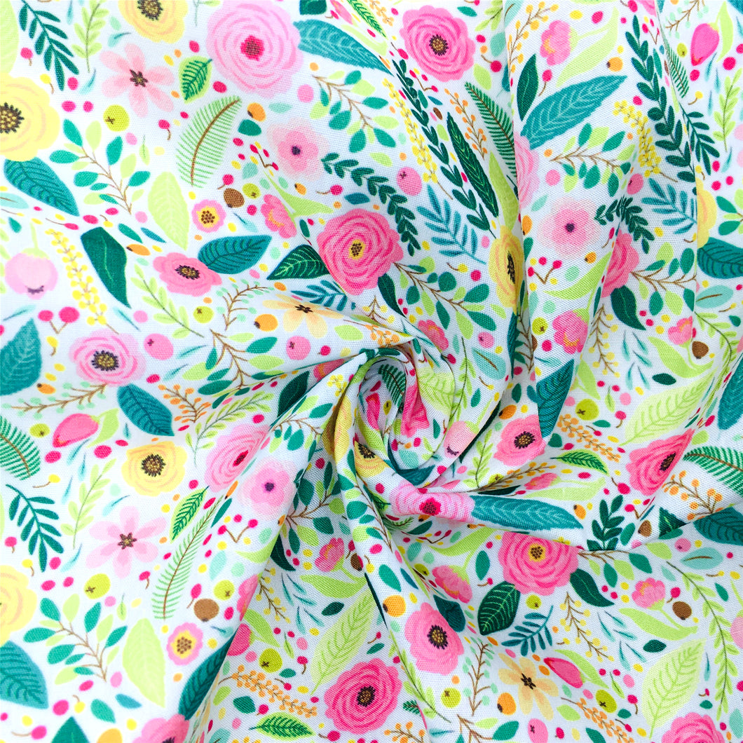 flower floral yellow series plant printed fabric