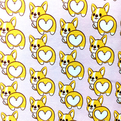 pink series dog puppy printed fabric