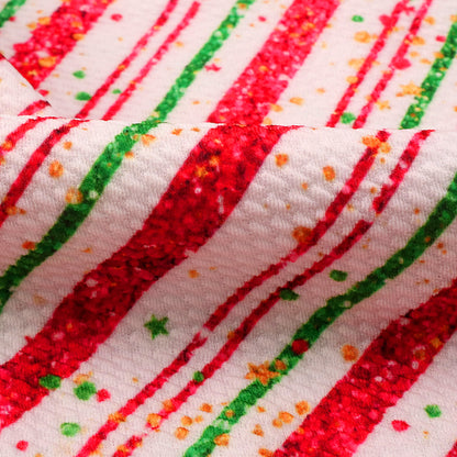 stripe christmas day star starfish printed fabric