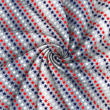 Load image into Gallery viewer, star starfish fourth of July Independence Day printed fabric
