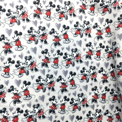 heart love valentines day black series printed fabric