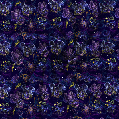 purple series printed fabric