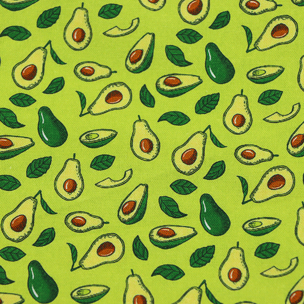 leaf leaves tree fruit avocado green series printed fabric