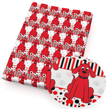 Load image into Gallery viewer, dog puppy stripe footprint paw printed fabric
