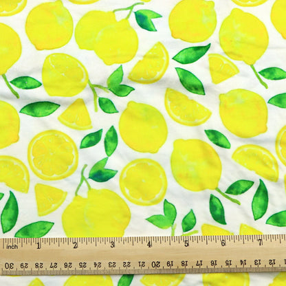 fruit lemon printed fabric