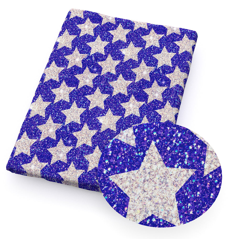 star starfish sequins paillette spangles printed fabric