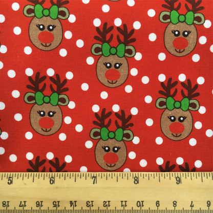 deer reindeer giraffe christmas printed fabric