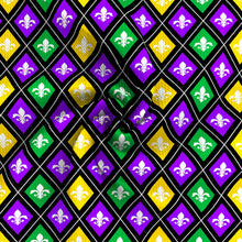 Load image into Gallery viewer, Mardi Gras printed fabric
