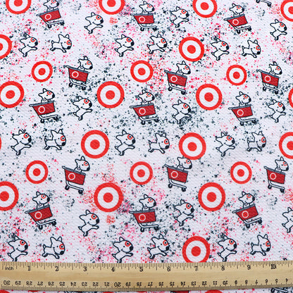 paint splatter round oval printed fabric