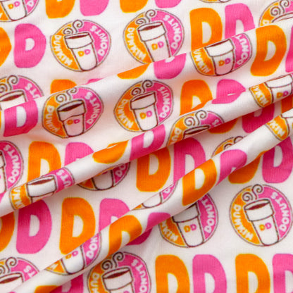 drinks dunkin donuts printed fabric