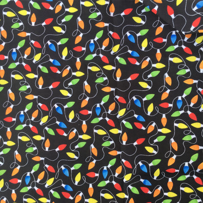 christmas day bulb light bulbs printed fabric