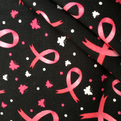 breast cancer butterfly awareness printed fabric