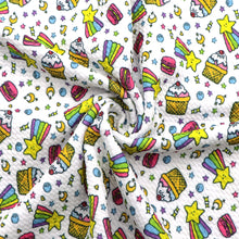 Load image into Gallery viewer, star starfish food cake cupcake ice cream popsicle printed fabric
