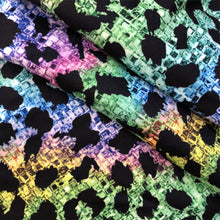 Load image into Gallery viewer, leopard cheetah rainbow color gradient color printed fabric
