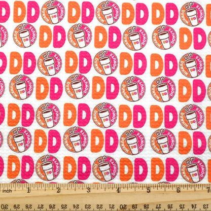drinks dunkin donuts printed fabric