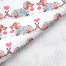Load image into Gallery viewer, heart love dog puppy valentines day printed fabric
