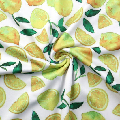 fruit lemon printed fabric