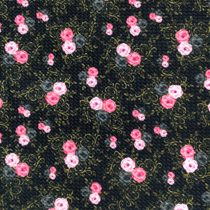 flower floral black series printed fabric