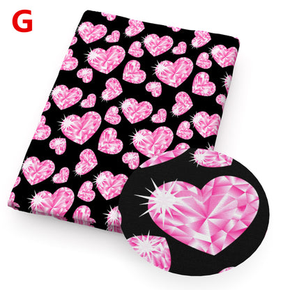 valentine's day printed fabric
