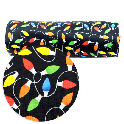 christmas day bulb light bulbs printed fabric