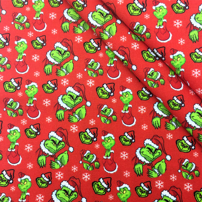 christmas day snowflake snow printed fabric