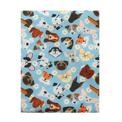 flower floral dog puppy printed fabric