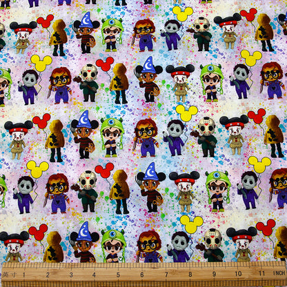 paint splatter printed fabric