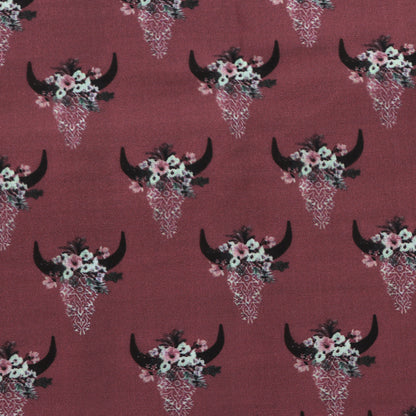 flower floral red series cow pattern printed fabric