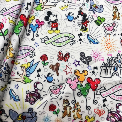 flower floral star starfish music music notes firework printed fabric