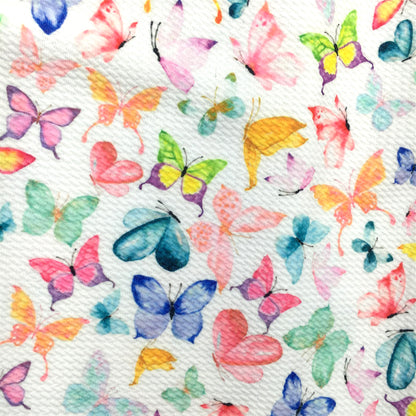 butterfly rainbow color printed fabric