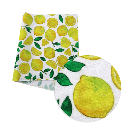 fruit lemon printed fabric