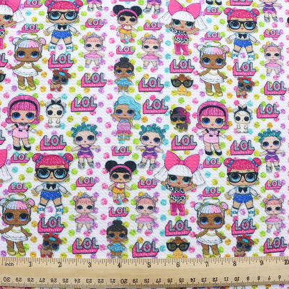 dots spot printed fabric